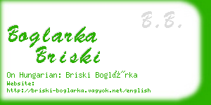 boglarka briski business card